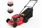 Load image into Gallery viewer, 21-Inch 3-in-1 Gas Self-Propelled Lawn Mower, 170CC OHV Engine, Bagging/Mulching/Rear Discharge, 6 Height Adjustments, Steel Deck, Rear-Wheel Drive
