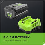 Load image into Gallery viewer, 80V 21" Cordless Self-Propelled Lawn Mower + Leaf Blower (580 CFM), Brushless Motor, 4.0Ah Battery & Rapid Charger Included