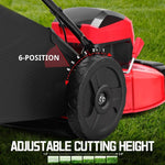 Load image into Gallery viewer, 21-Inch 40V Cordless Walk-Behind Lawn Mower, 2-in-1 Mulching & Bagging, 6 Height Adjustments, Foldable, 2 Batteries & Charger Included, Easy Storage, for Garden & Yard