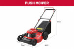 Load image into Gallery viewer, 21" Gas Lawn Mower, 144cc OHV Engine, 3-in-1 Push Mower with Bagging, Mulching & Side Discharge