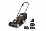 Load image into Gallery viewer, 14" Cordless Lawn Mower, 2-in-1 Electric Push Mower, Lightweight & Compact, 6-Position Height Adjustment, Quiet Operation, Batteries & Charger Included