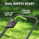 Load image into Gallery viewer, 21V 13" Cordless Electric Lawn Mower, Brushless Motor, 5-Level Height Adjustment, Mulching & Bagging, Battery & Charger Included