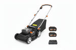 Load image into Gallery viewer, 17-Inch Cordless Lawn Mower, 2-in-1 Electric Edge Cutting, Lightweight Push Mower, 6 Height Adjustments, Batteries & Charger Included, Model WG745