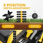 Load image into Gallery viewer, Upgraded 16-Inch 15 Amp Electric Dethatcher & Scarifier, 5-Position Depth Adjustment, 14.5 Gal Collection Bag, Improves Lawn Health, Model EDS16S