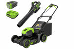 Load image into Gallery viewer, 60V 17-Inch Brushless Push Lawn Mower & 610 CFM Cordless Blower Combo, 4.0Ah Battery & Charger Included