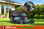 Load image into Gallery viewer, 201cc 22" Gas Lawn Mower, Self-Propelled Rear Wheel Drive, 3-in-1 Mulching Bagging Discharge, Variable Speed, 6 Height Adjustment
