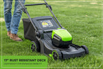 Load image into Gallery viewer, 60V 17-Inch Brushless Push Lawn Mower & 610 CFM Cordless Blower Combo, 4.0Ah Battery & Charger Included