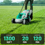 Load image into Gallery viewer, 20V 13" Cordless Electric Lawn Mower, Brushless Motor, 5 Height Adjustment, Lightweight Push Mower, 4.0Ah Battery & Charger Included