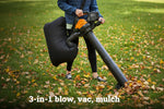 Load image into Gallery viewer, Cordless 3-in-1 Leaf Blower with Vacuum & Mulcher, Brushless Motor, 2-Speed Control, Battery Not Included, Model WG583.9