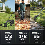 Load image into Gallery viewer, 80V 21" Cordless Self-Propelled Lawn Mower + Leaf Blower 580 CFM, Brushless Motor, 4.0Ah Battery & Rapid Charger Included