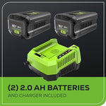 Load image into Gallery viewer, 80V 21" Cordless Self-Propelled Lawn Mower + Leaf Blower 580 CFM, Brushless Motor, 4.0Ah Battery &amp; Rapid Charger Included