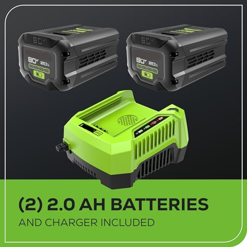 80V 21" Cordless Self-Propelled Lawn Mower + Leaf Blower 580 CFM, Brushless Motor, 4.0Ah Battery & Rapid Charger Included