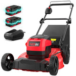 Load image into Gallery viewer, 21-Inch 40V Cordless Walk-Behind Lawn Mower, 2-in-1 Mulching &amp; Bagging, 6 Height Adjustments, Foldable, 2 Batteries &amp; Charger Included, Easy Storage, for Garden &amp; Yard