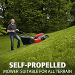 Load image into Gallery viewer, 21-Inch 3-in-1 Gas Self-Propelled Lawn Mower, 170CC OHV Engine, Bagging/Mulching/Rear Discharge, 6 Height Adjustments, Steel Deck, Rear-Wheel Drive