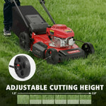 Load image into Gallery viewer, 21-Inch 3-in-1 Gas Self-Propelled Lawn Mower, 170CC OHV Engine, Bagging/Mulching/Rear Discharge, 6 Height Adjustments, Steel Deck, Rear-Wheel Drive