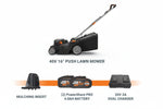 Load image into Gallery viewer, Nitro 16" Cordless Lawn Mower, 2 in 1 Electric Mower with with Brushless Motor, Lightweight Push Lawn Mower for 1/4 Acre, 2 Batteries &amp; Charger Included, WG737