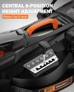 Load image into Gallery viewer, LD40A 19Inch Brushless Lawn Mower, 40V Powerful Cordless Lawn Mower, Effortless Single-Lever Height Adjustment, 3-Step Foldable Handle &amp; Vertical Storage, 2-in-1 Mulching &amp; Bagging