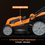 Load image into Gallery viewer, 16" Electric Lawn Mower, 12AMP Corded Push Mower, Lightweight &amp; Efficient for Small to Medium Lawns