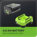 Load image into Gallery viewer, 80V 21" Cordless Self-Propelled Lawn Mower, Brushless Motor, LED Lights, 4.0Ah Battery &amp; Rapid Charger Included