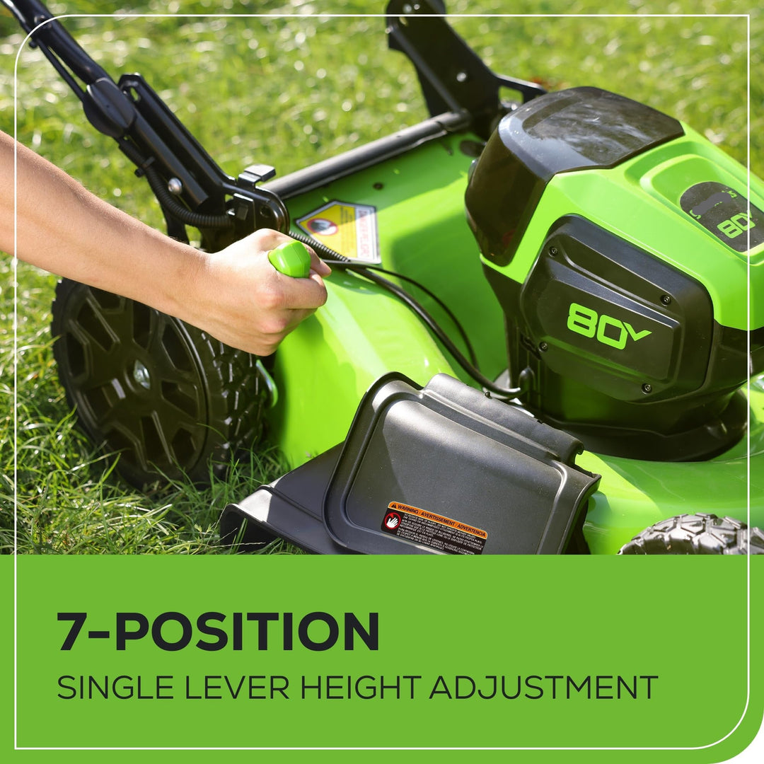 80V 21" Cordless Self-Propelled Lawn Mower + Leaf Blower (580 CFM), Brushless Motor, 4.0Ah Battery & Rapid Charger Included