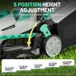 Load image into Gallery viewer, 20V 13" Cordless Electric Lawn Mower, Brushless Motor, 5 Height Adjustment, Lightweight Push Mower, 4.0Ah Battery &amp; Charger Included