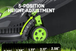 Load image into Gallery viewer, 13-Inch Cordless Electric Lawn Mower, 2×20V Battery Powered, 5 Height Adjustments, 2×4.0Ah Batteries &amp; Charger Included, Ideal for Garden, Yard &amp; Farm