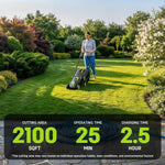 Load image into Gallery viewer, 13-Inch Cordless Electric Lawn Mower, 2×20V Battery Powered, 5 Height Adjustments, 2×4.0Ah Batteries &amp; Charger Included, Ideal for Garden, Yard &amp; Farm