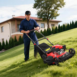 Load image into Gallery viewer, 21" Gas Lawn Mower, 144cc OHV Engine, 3-in-1 Push Mower with Bagging, Mulching &amp; Side Discharge