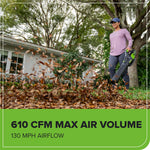 Load image into Gallery viewer, 60V 17-Inch Brushless Push Lawn Mower &amp; 610 CFM Cordless Blower Combo, 4.0Ah Battery &amp; Charger Included
