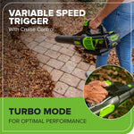 Load image into Gallery viewer, 60V 17-Inch Brushless Push Lawn Mower &amp; 610 CFM Cordless Blower Combo, 4.0Ah Battery &amp; Charger Included