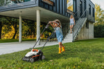 Load image into Gallery viewer, 13" Cordless Electric Lawn Mower, 20V Battery Powered, Lightweight Push Mower, 5 Height Adjustments, 4.0Ah Battery Included