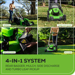 Load image into Gallery viewer, 80V 21" Cordless Self-Propelled Lawn Mower, Brushless Motor, LED Lights, 4.0Ah Battery &amp; Rapid Charger Included